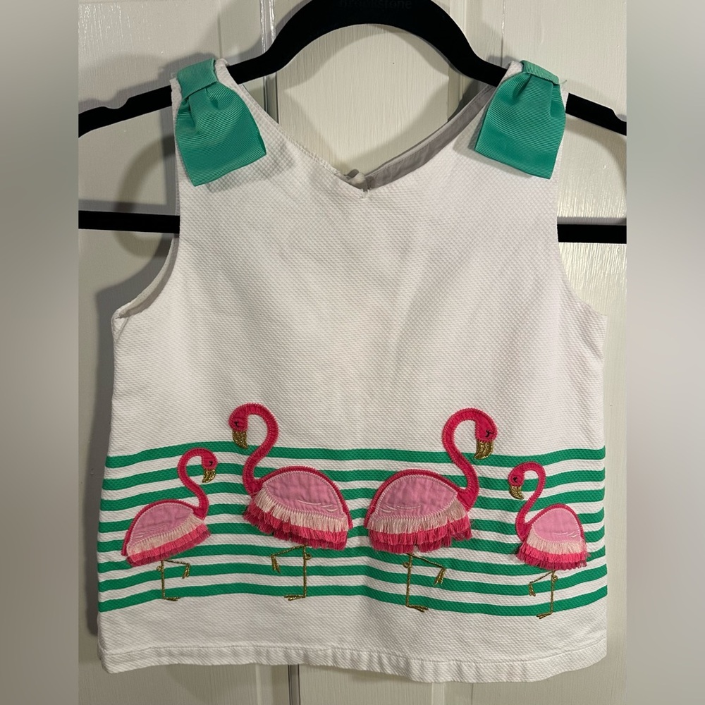 Crown & Ivy Kids Sleeveless Flamingo Girls Top Size 8